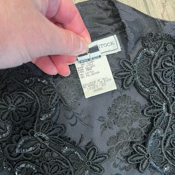 scott mcclintock Brocade Jeweled Beaded -2 Piece Dress & Bolero Jacket Vintage - Picture 6 of 16